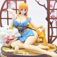 anime action toy figures two dimensional one piece nami gk national style kimono wano country sitting sexy model gift xmas gift