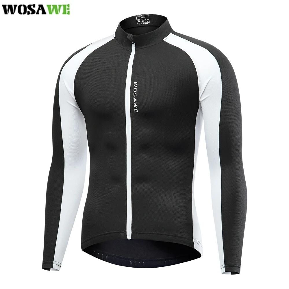 

WOSAWE Men's Long Sleeve Summer Cycling Jersey Road Mtb Cycling Shirt Cycling Clothing Mountain Bike Wear