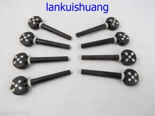 4/4 фитинги для скрипки 8 шт. инкрустационных черных колышек красивый декор часть скрипки|Детали и аксессуары