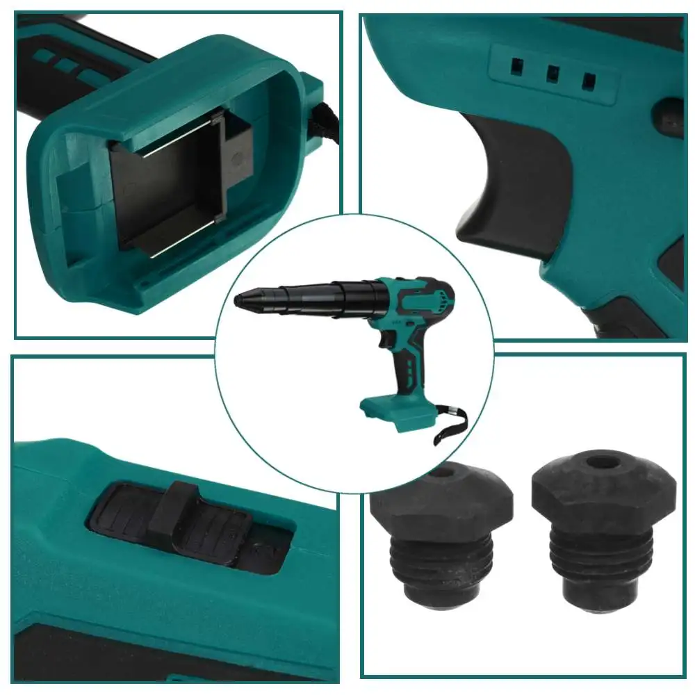

Electric Blind Riveter Cordless Rivet Gun 2mm-5mm Screwdriver Rvet Nut Rechargeable For Makita 18V Battery 3 Speed 125N.m