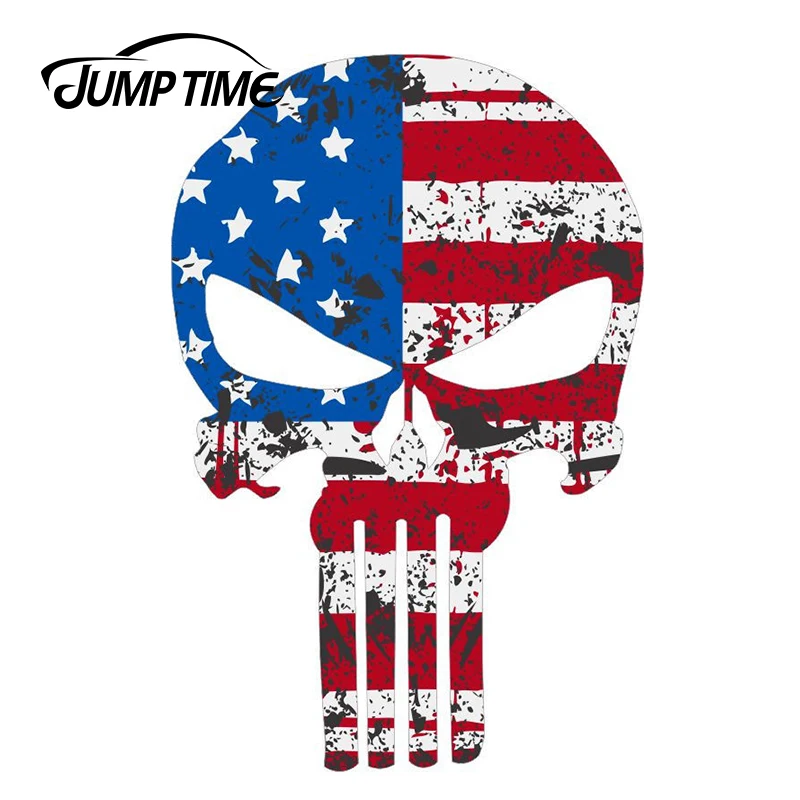 

JumpTime 13 см X 8,5 см виниловый Фотофон с черепом в виде флага США