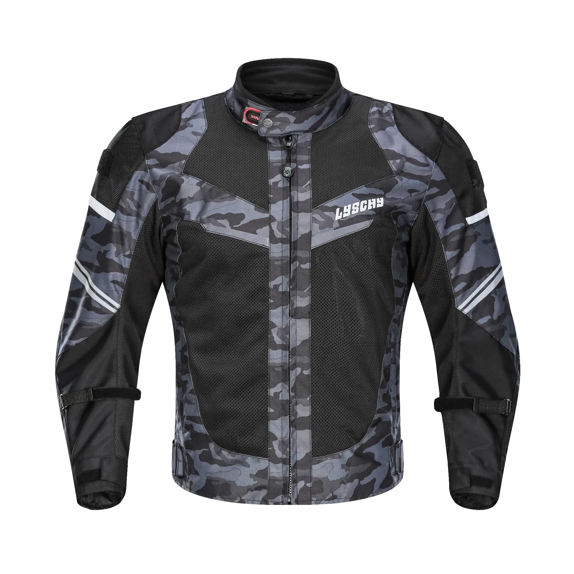 Дышащая мотоциклетная куртка LYSCHY сетчатая спортивная с защитным снаряжением и