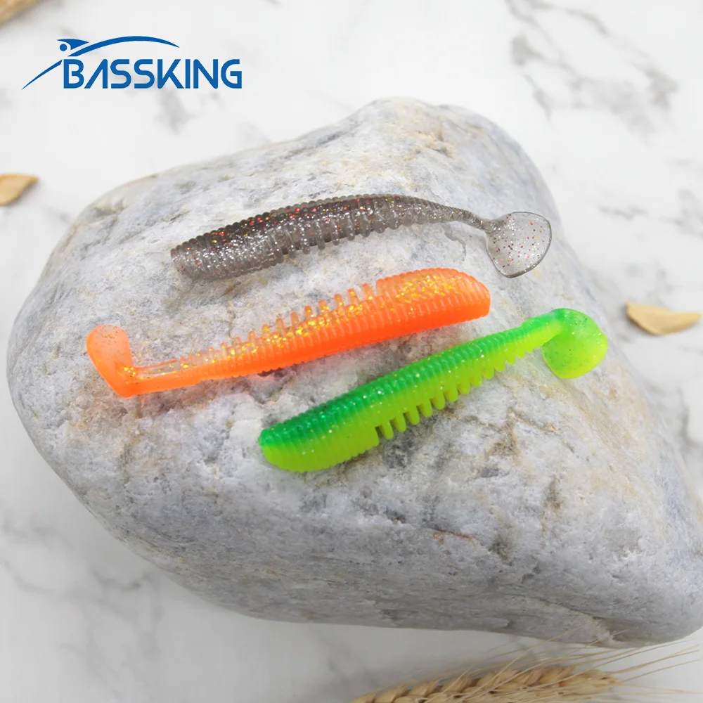 Мягкие приманки BASSKING 6 см/1 г 7 5 см/3 2 9 см/5 10 см/7 8 Высококачественная силиконовая