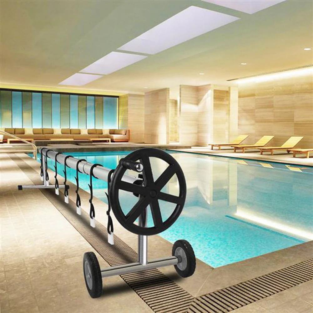 

8pcs Swimming Pool Solar Cover Reel Cord Plate Universal Pool Solar Blanket Straps Kit