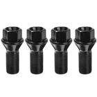 4 шт. M14 x 1,25, Черное колесо, запорный болт, гайка, сталь 36136781151 для BMW X3 X5 E70 E71 F20 F25 X5 X6