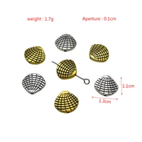 junkang alloy antique silver gold perforated shell ethnic style four corner logo gasket diy bracelet necklace making accessories