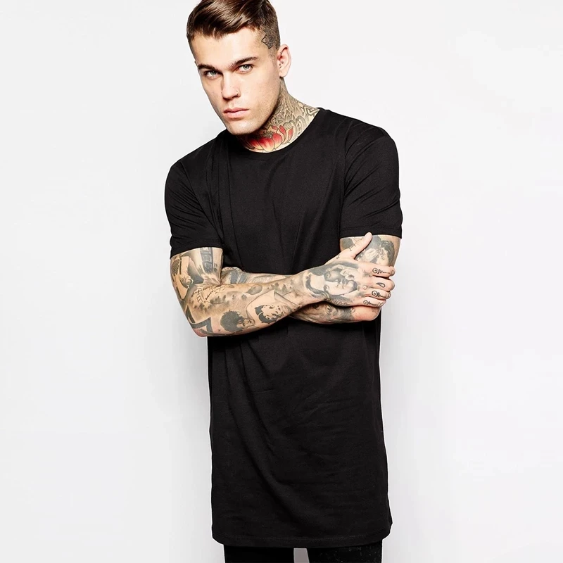 

2021 new men's T-shirt short sleeves long casual style