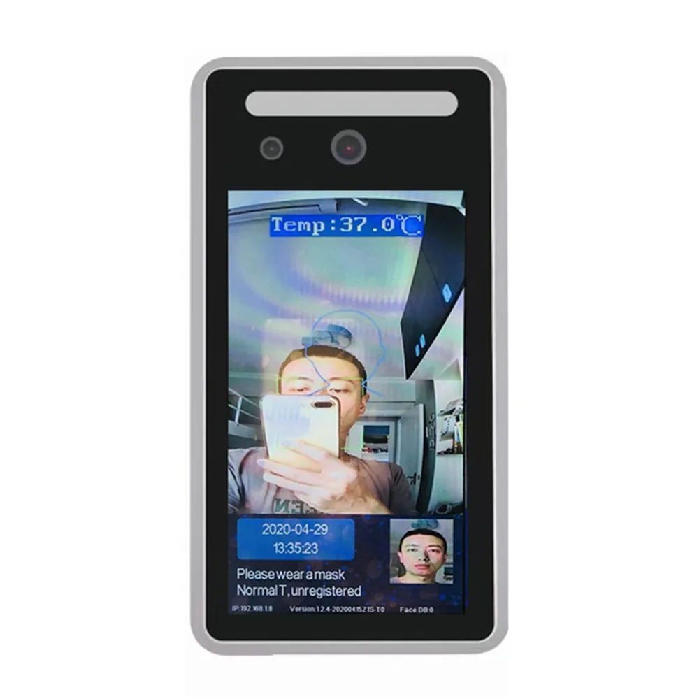 

Access Control Camera Face Recognition Face Scanner 1080P 7 Inch LCD Thermal Camera Human Detect Attendance For Entrance Exit