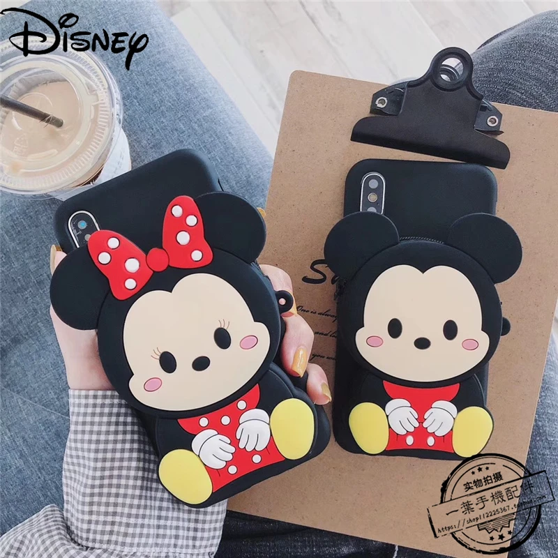 

Disney Cartoon 3D Mickey Mobile Phone Case with Coin Purse for iPhone7/8P/SE/X/XR/XSMAX/11PROMAX/12Pro/12mini Couple Case Cover