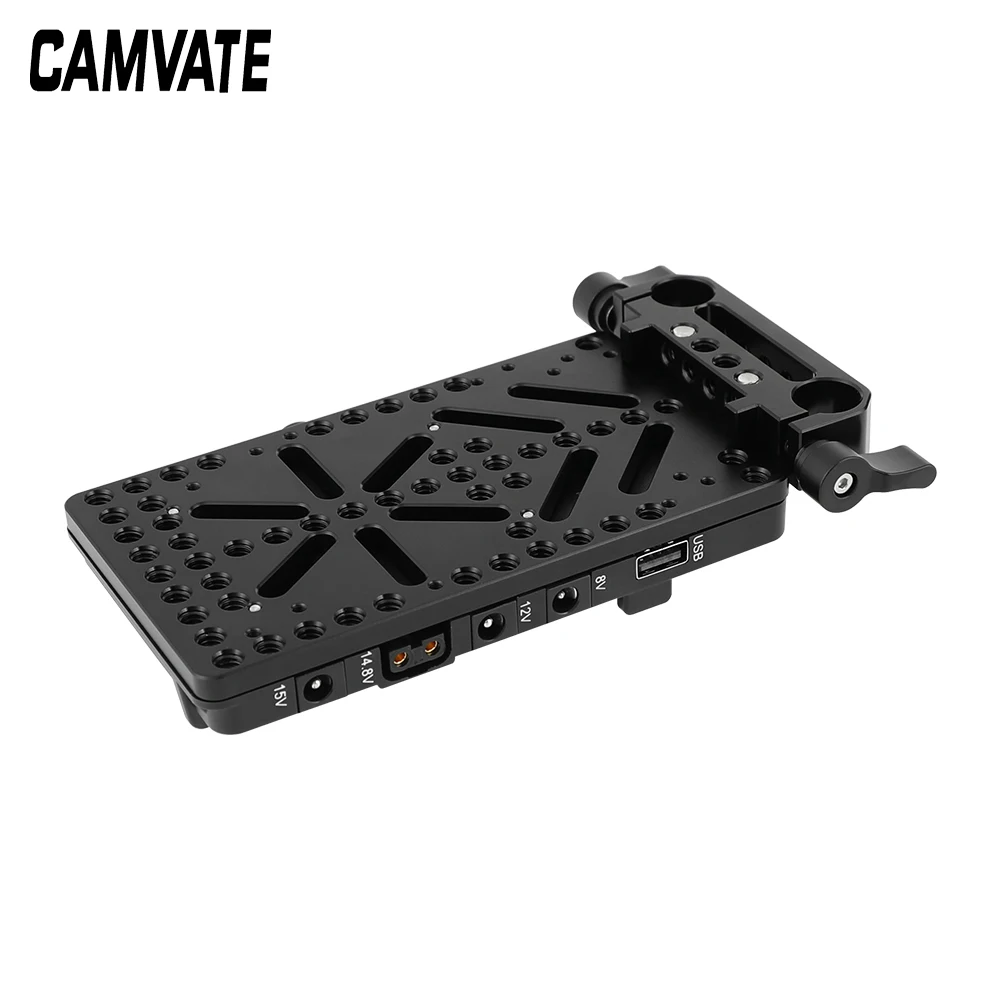 CAMVATE быстросъемная V образная Блокировка питания сплиттер пластина + батарея