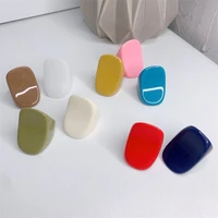 2021 new statement resin rings ins handmade geometric transparent candy color ring for female jewelry korea acrylic jewellery