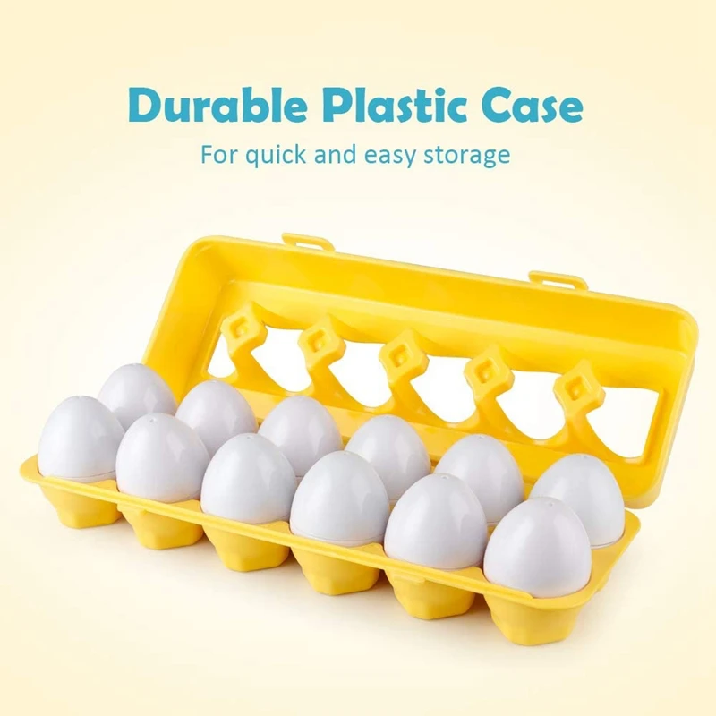 

Matching Egg Easter Toys for Toddler Color & Shape Recognition Skill Sorter Learn Fruits Educational Toy