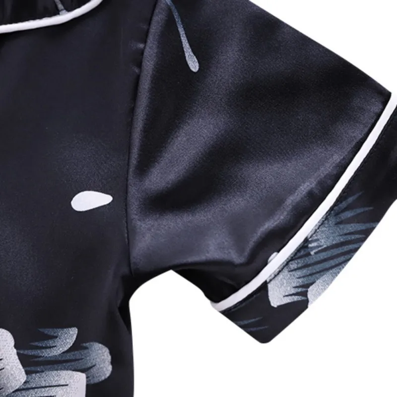 Детская одежда для сна комплект одежды с принтом мальчиков и девочек блуза