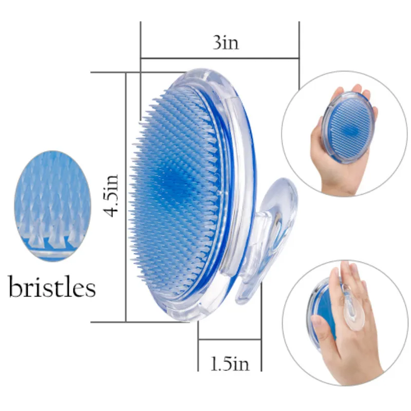 Щетка для шампуня силиконовая в расчески волос массажеры головы отшелушивающая