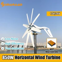 horizontal wind turbine generator 400w 600w 850w 12v 24v 48v free power newenergy alternative accessories for home street lamps