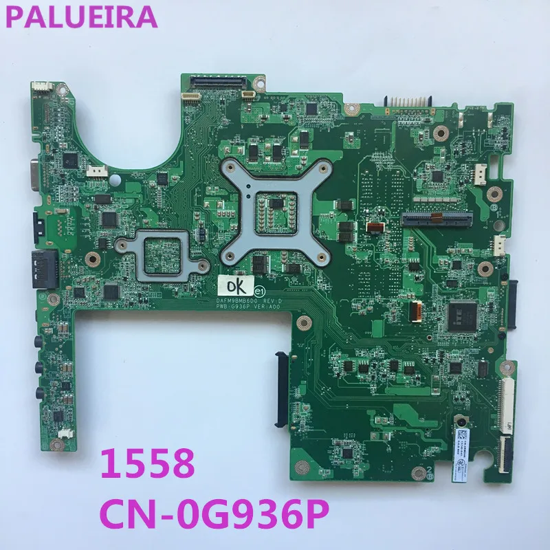 PALUBEIRA для Dell Studio 1558 материнской платы ноутбука CN 0G936P G936P HM57 DDR3 Тесты