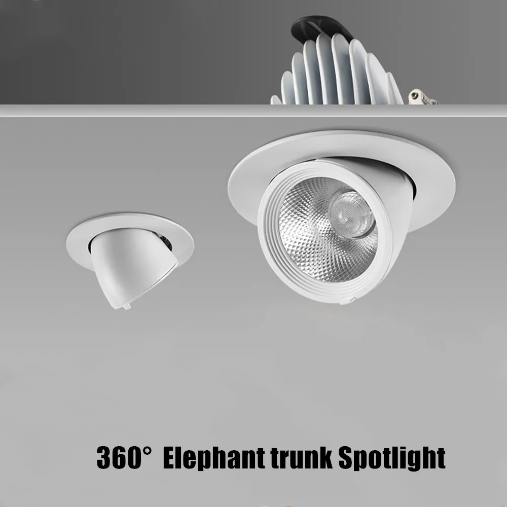 

360°Rotating Spotlight Recessed LED Downlight Dimmable Led Lamp Ceiling Light Suitable For Indoor Lighting In Dining Living Room
