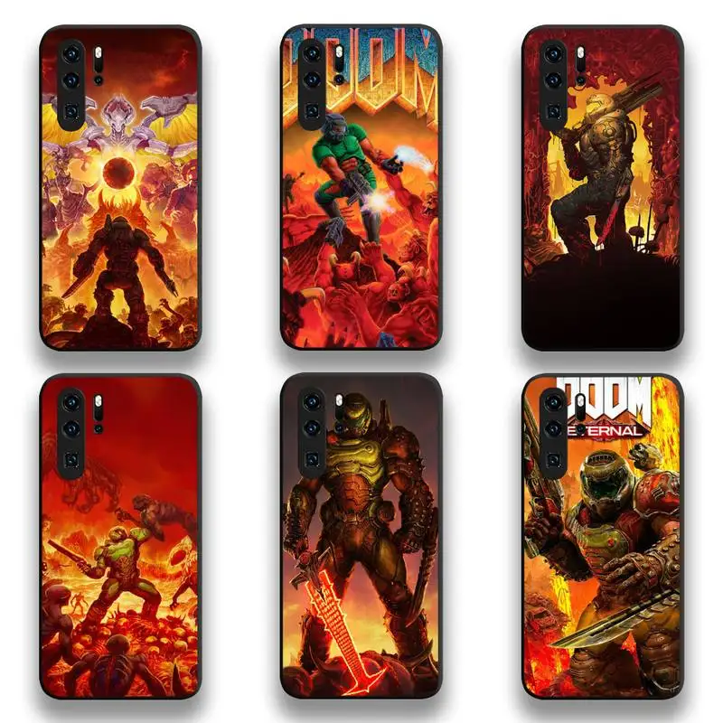 

Doom Game Skull Phone Case For Huawei P20 P30 P40 lite E Pro Mate 40 30 20 Pro P Smart 2020