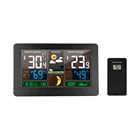 Цифровая метеостанция FanJu, комнатный и уличный термометр, гигрометр, часы для прогноза погоды, беспроводной датчик температуры и влажности