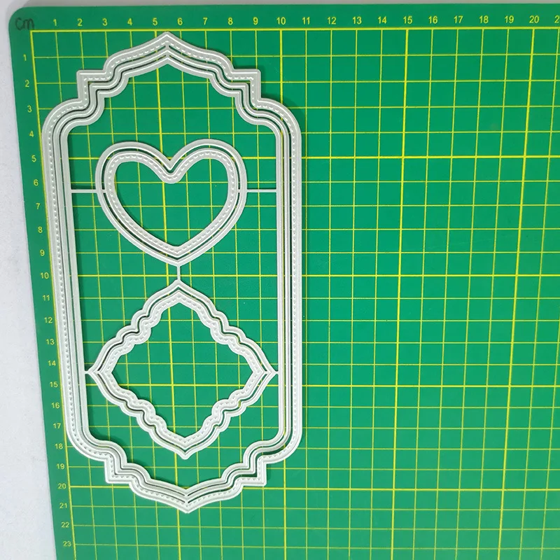 

Long Border Rectangular Heart Metal Cutting Dies 2021 New Diy Molds Scrapbooking Paper Making Die Cuts Crafts Christmas Dies