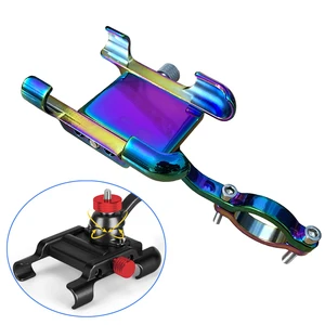 smoyng aluminum alloy colorful bicycle motorcycle phone holder bracket adjustable support for ipone bike handlebar mobile mount free global shipping