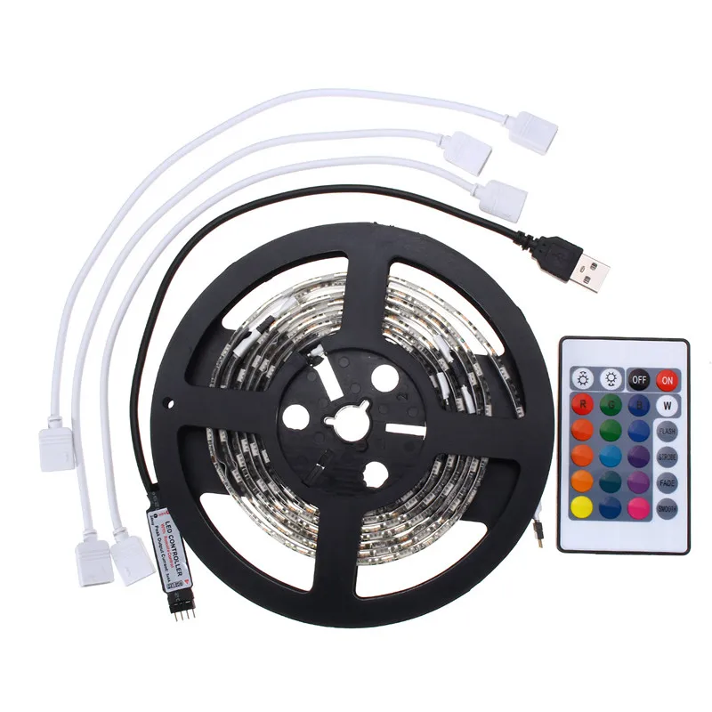 CLAITE 4 шт. 50 см SMD 5050 USB RGB Светодиодная лента 5 в 60 светодиодов/м IP20 бар ТВ ПОДСВЕТКА