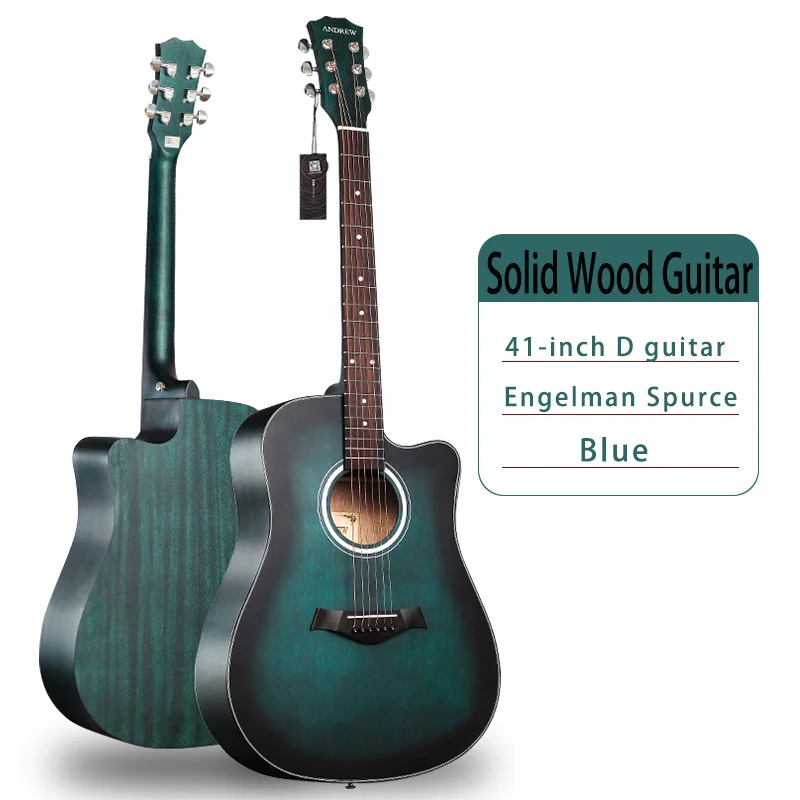 Andrew solid wood Engelman Spurce народная гитара для начинающих профессиональная акустическая