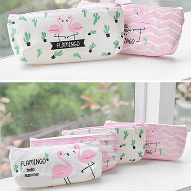 

Cartoon Flamingo Cosmetic Bag Fashion Women Lazy Makeup Pouch Zipper Pouch Toiletry Organizer Handbag Holder Makeup Bag