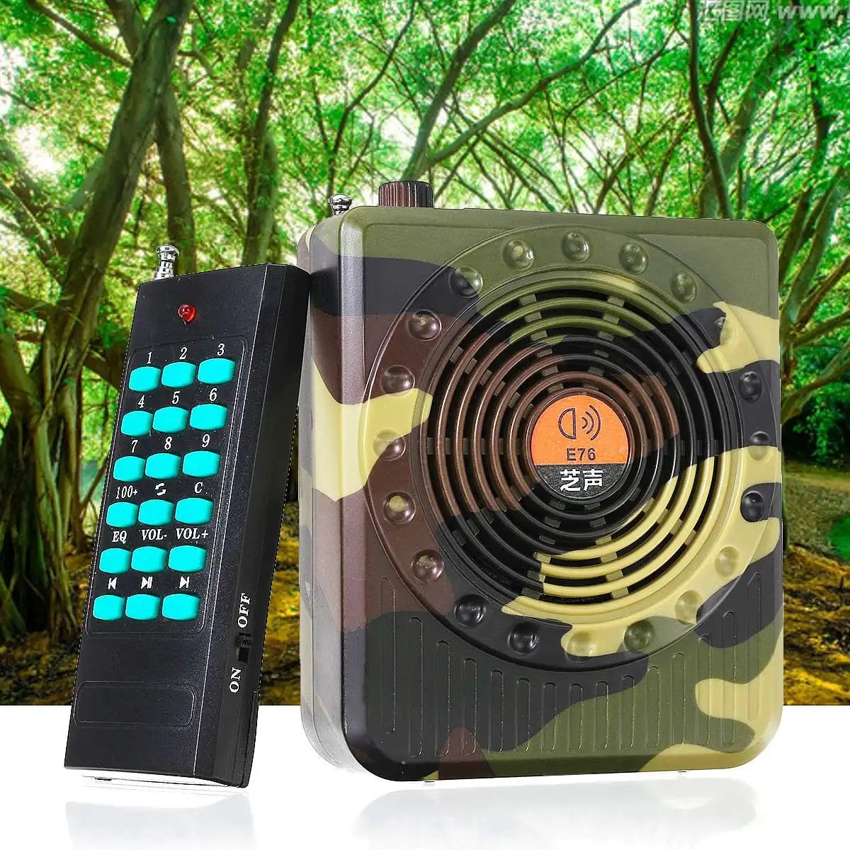 

Hunting Speaker Remote Control Bird Caller Predator Sound FM Radio MP3 Player Lanyard Kit Camouflage Hunting Decoy Accessories