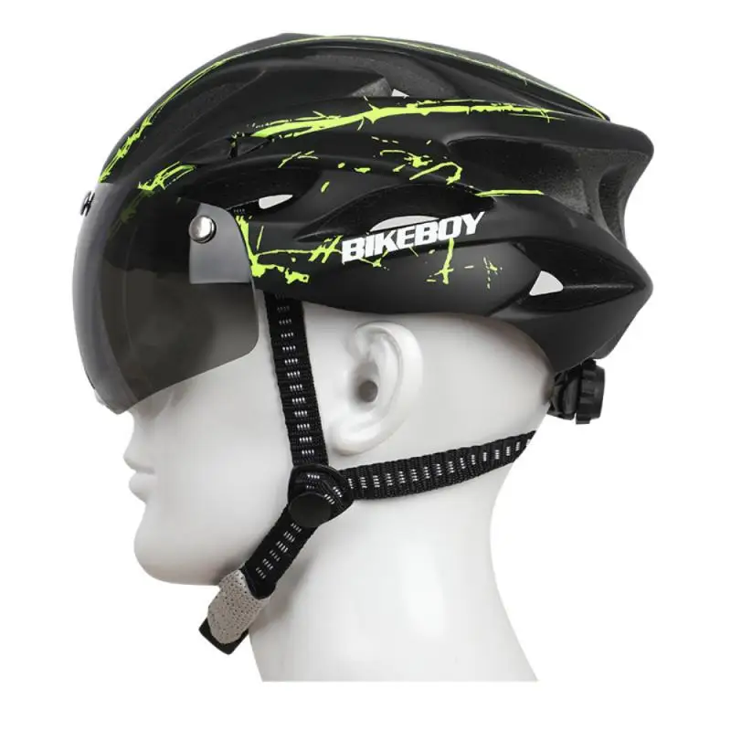 

Bicycle Riding Magnetic Helmet With Goggles Mountain Bike Integrated Helmet Durable Bicycle Helmet Outdoor Riding Equipment