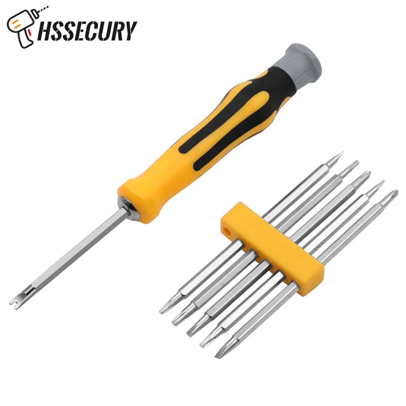 

6hl1 Set Security Tamper Proof Magnetic Screwdriver Drill Bit Hex Torx Screwdriver Bits Flat Head Hand Tools