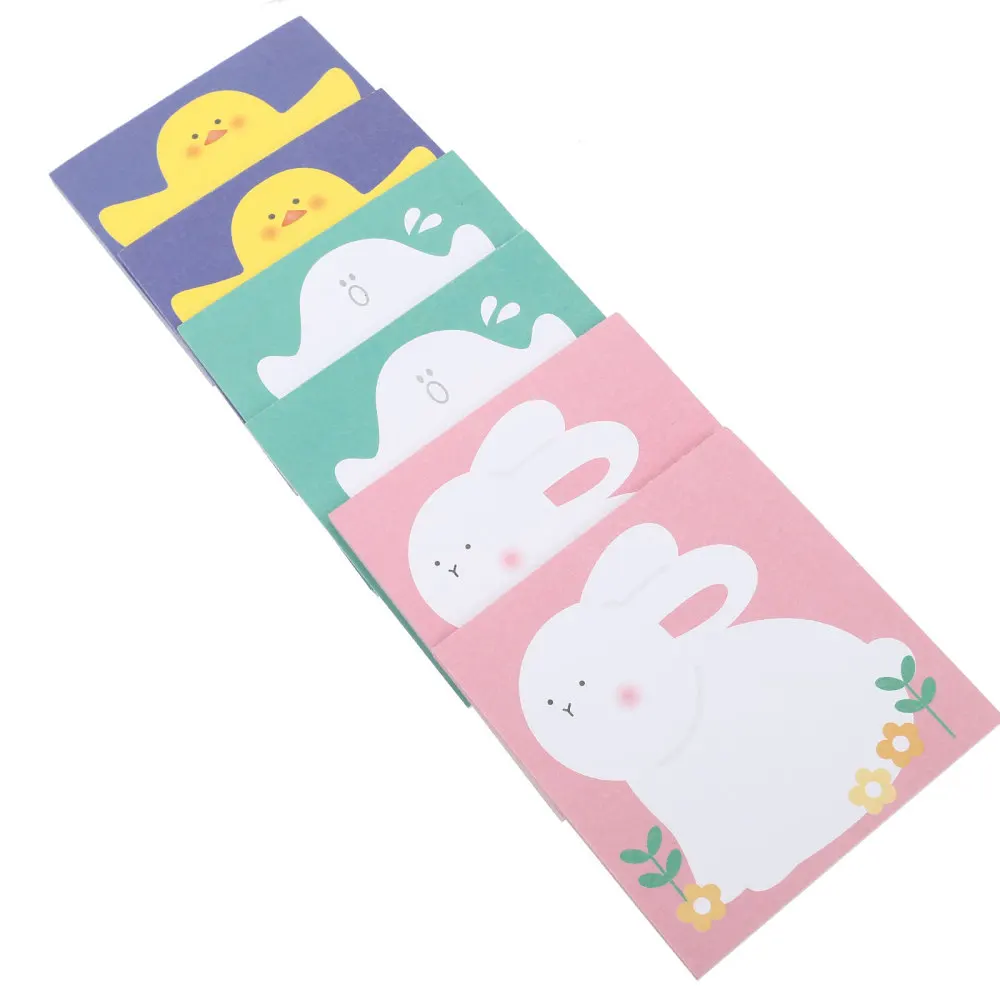 

6 шт., милые наклейки для записей (разные цвета)