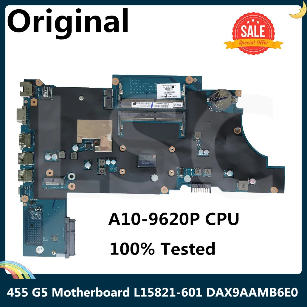 LSC для HP PROBOOK 455 G5 материнская плата ноутбука с A10 9620P CPU L15821 601 001 DAX9AAMB6E0|Материнские