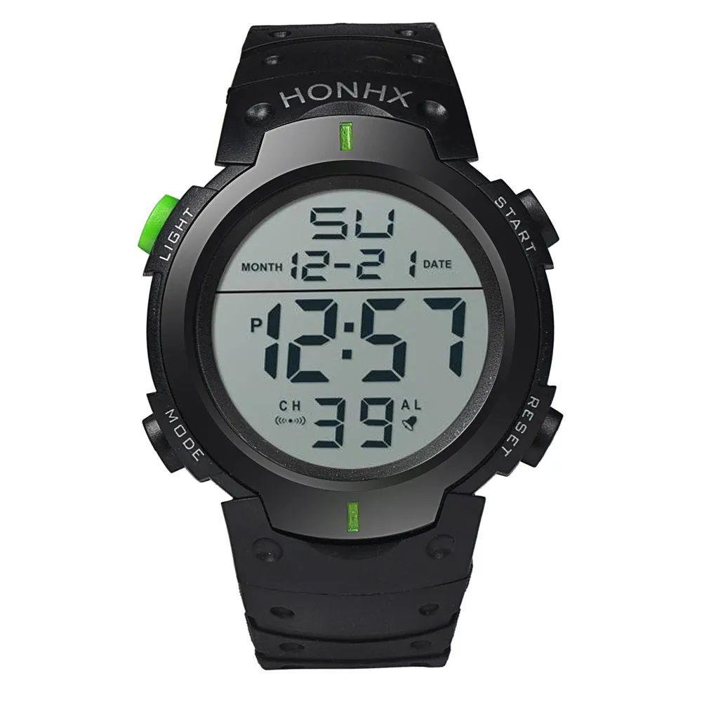 

Fashion watch men erkek kol saati Fashion Waterproof Men's Boy LCD Digital Stopwatch Date Rubber Sport Wrist Watch