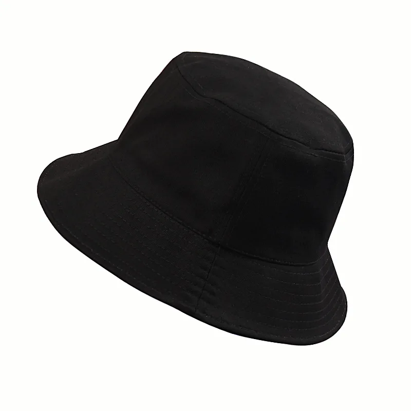 

Solid Color Bucket Hats Women Men Shading Flat Caps Outdoor Fishing Hunting Fisherman Sunscreen Folding Cap
