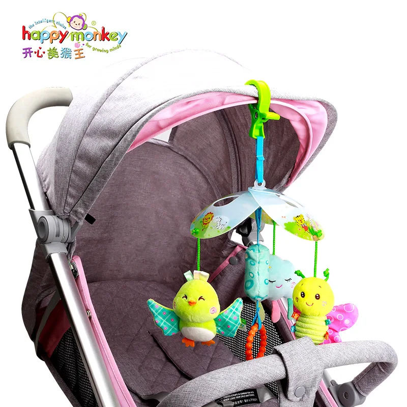 

Аксессуары для детской коляски, Детские слуховые игрушки, раннее образование для новорожденных, Колокольчик для кровати, подвесной автомоб...