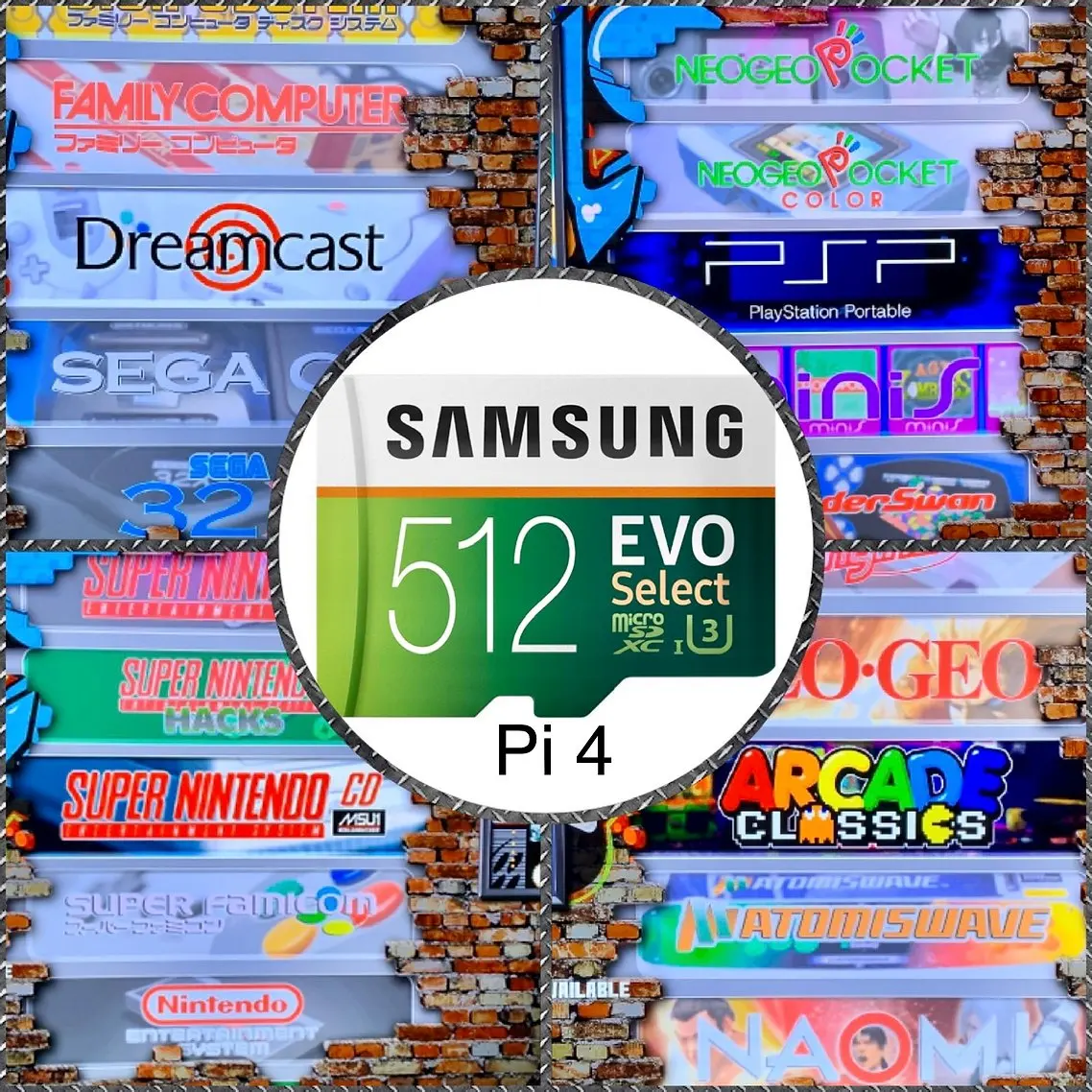 512G Micro SD 15000 + игры более 56 систем Retropie 4 6 эмуляция станция для Raspberry Pi 3D Boxart