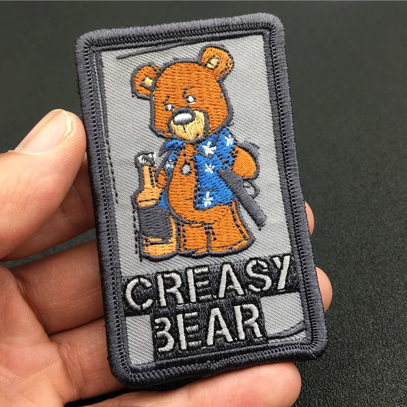 Безумие медведь вышивка нашивка Тактический моральный дух армейские военные