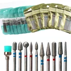 10 шт.компл. алмазные сверла для маникюра и педикюра, Фрезерные фрезы, удаление лака для ногтей, аксессуары для вращающихся инструментов