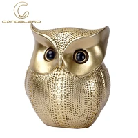 statues for decoration owl golden black white resin living room decor sculptures small decor ornaments figurines for interior