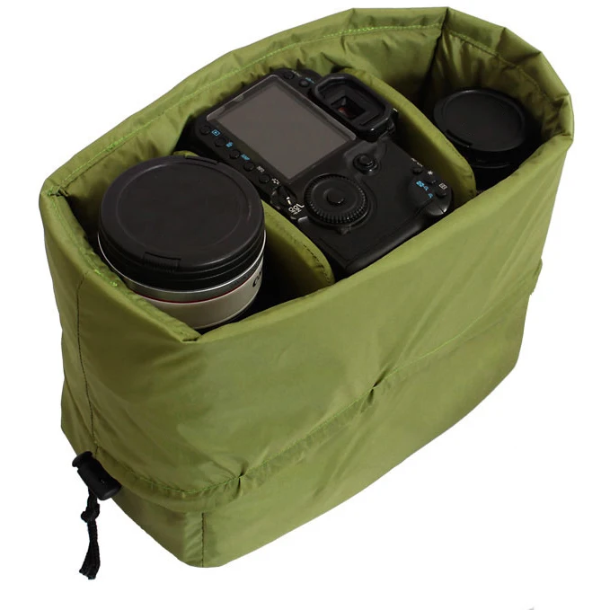 waterproof insert padded partition camera bag lens case for dslr slr camera free global shipping