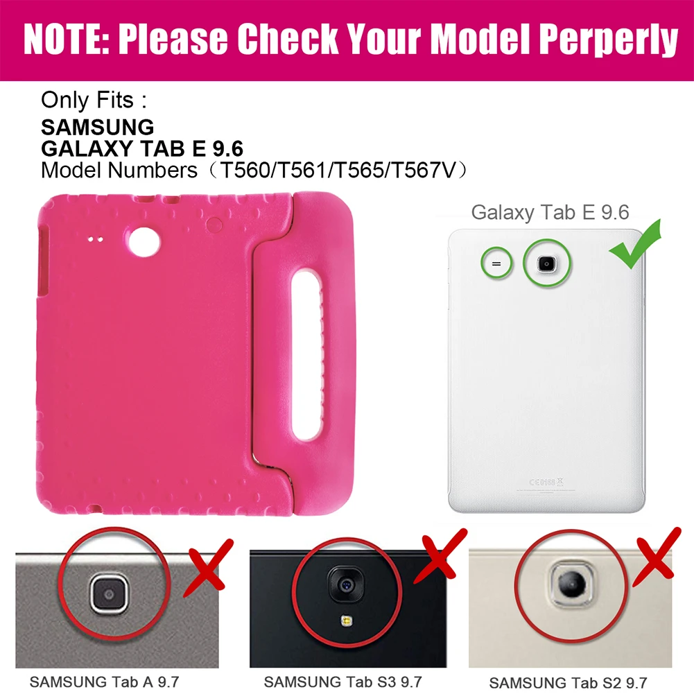 Kids EVA Shockproof Case For Samsung GALAXY Tab E 9.6 inch SM T560 T561 T565 T567V Tablet Handle Stand Cover Children | Компьютеры и