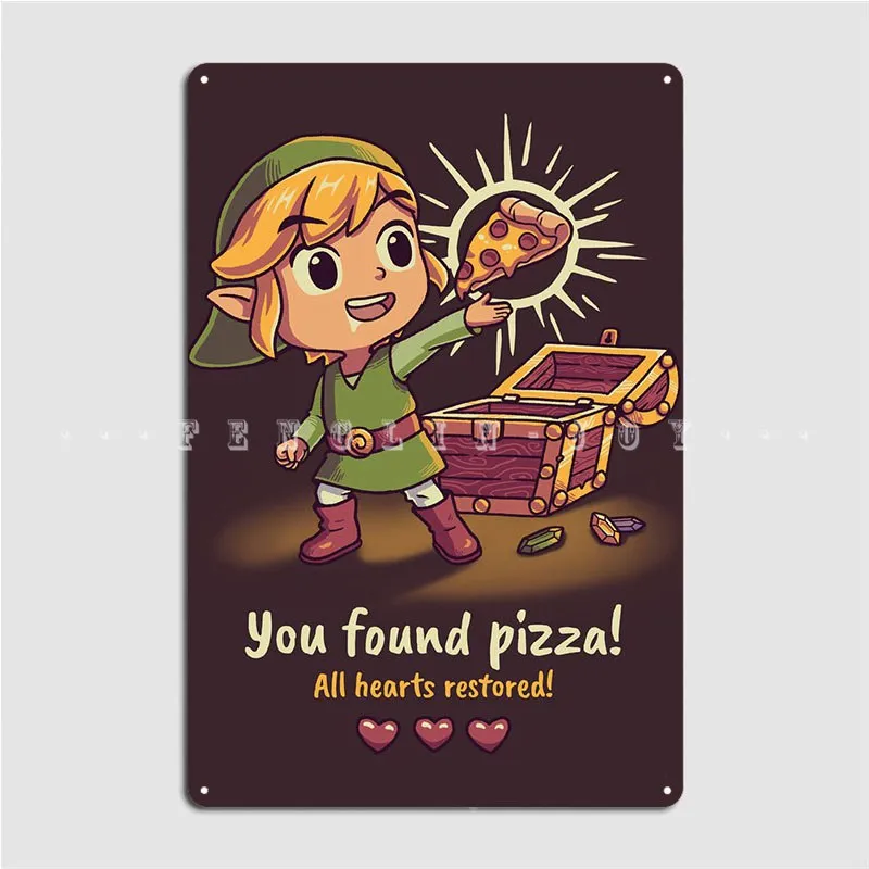 Легендарный постер с пиццей металлический плакат на стену паб пещера ретро