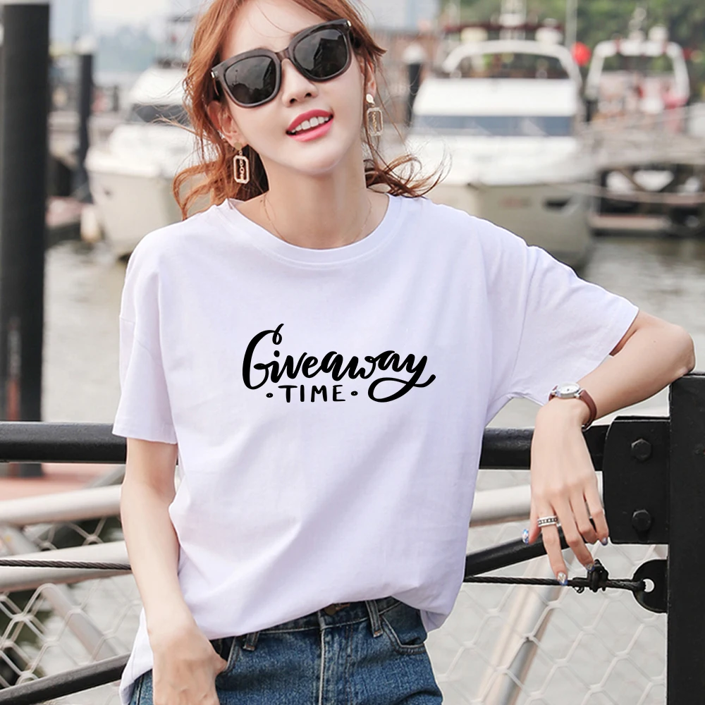 

Summer Women T-shirt Printed Magic Letters Fashion O-Neck Short Sleeve Loose Tee Shirt Femme Sexy Women Clothing Streetwear