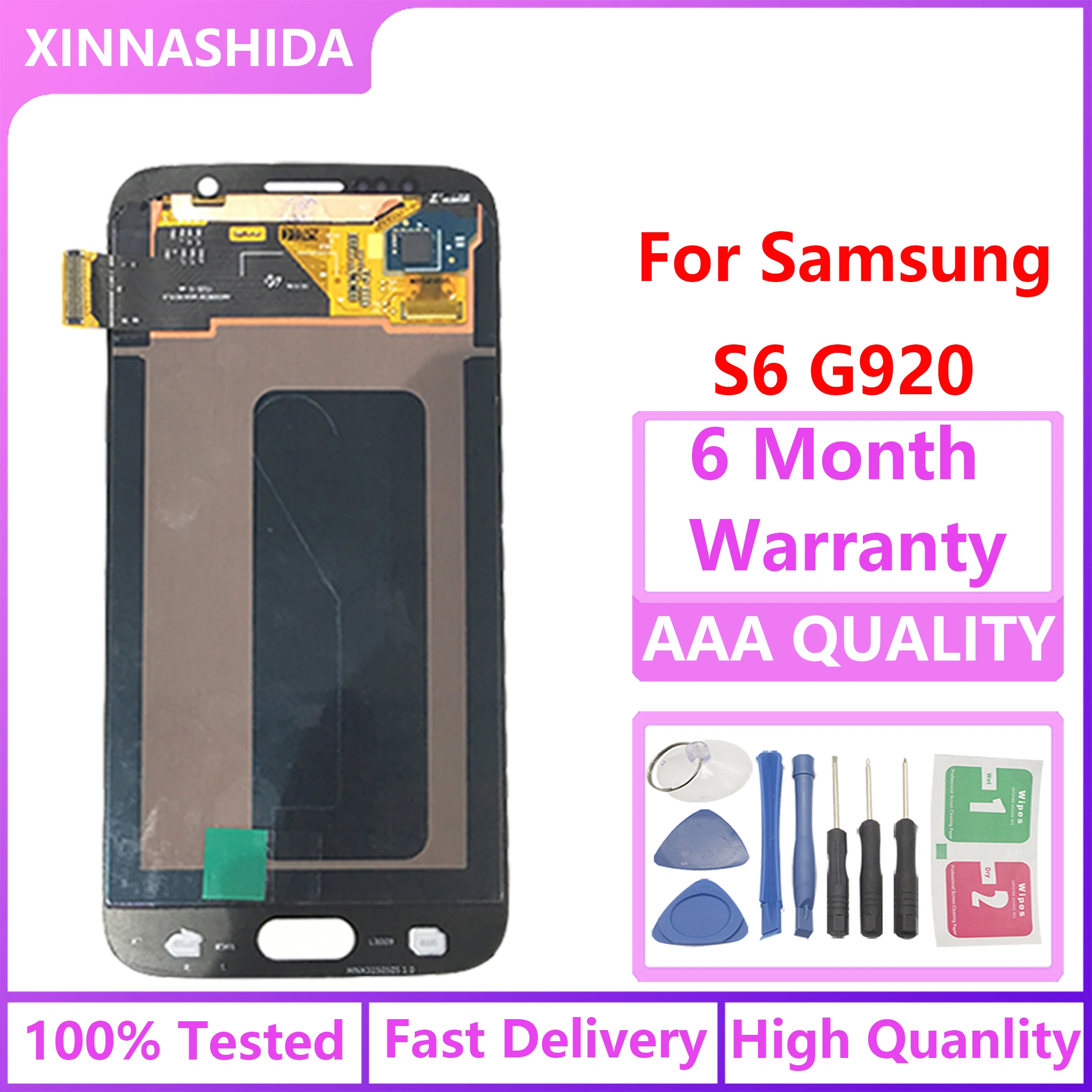 Новый Super AMOLED LCD S6 G920 G920F дисплей 100% протестированный рабочий сенсорный экран в