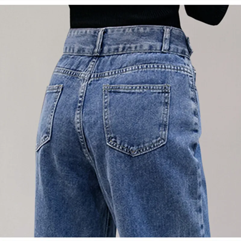 

Woman Jeans High Waist Clothes Wide Leg Denim Clothing Blue Streetwear Vintage Quality 2021 Fashion Harajuku Straight Pants