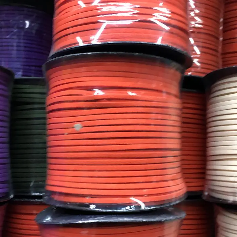 100 метров 3 мм плоский плетеный шнур из искусственной замши Корейская бархатная