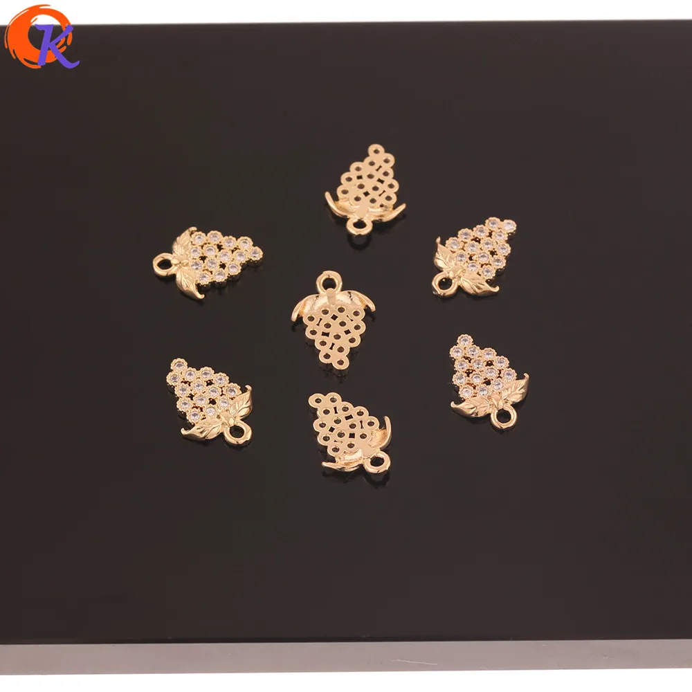 

Cordial Design 50Pcs 9*12MM Jewelry Accessories/CZ Charms/Earring Findings/Grape Shape/Rhinestone Pendant/Hand Made/DIY Making