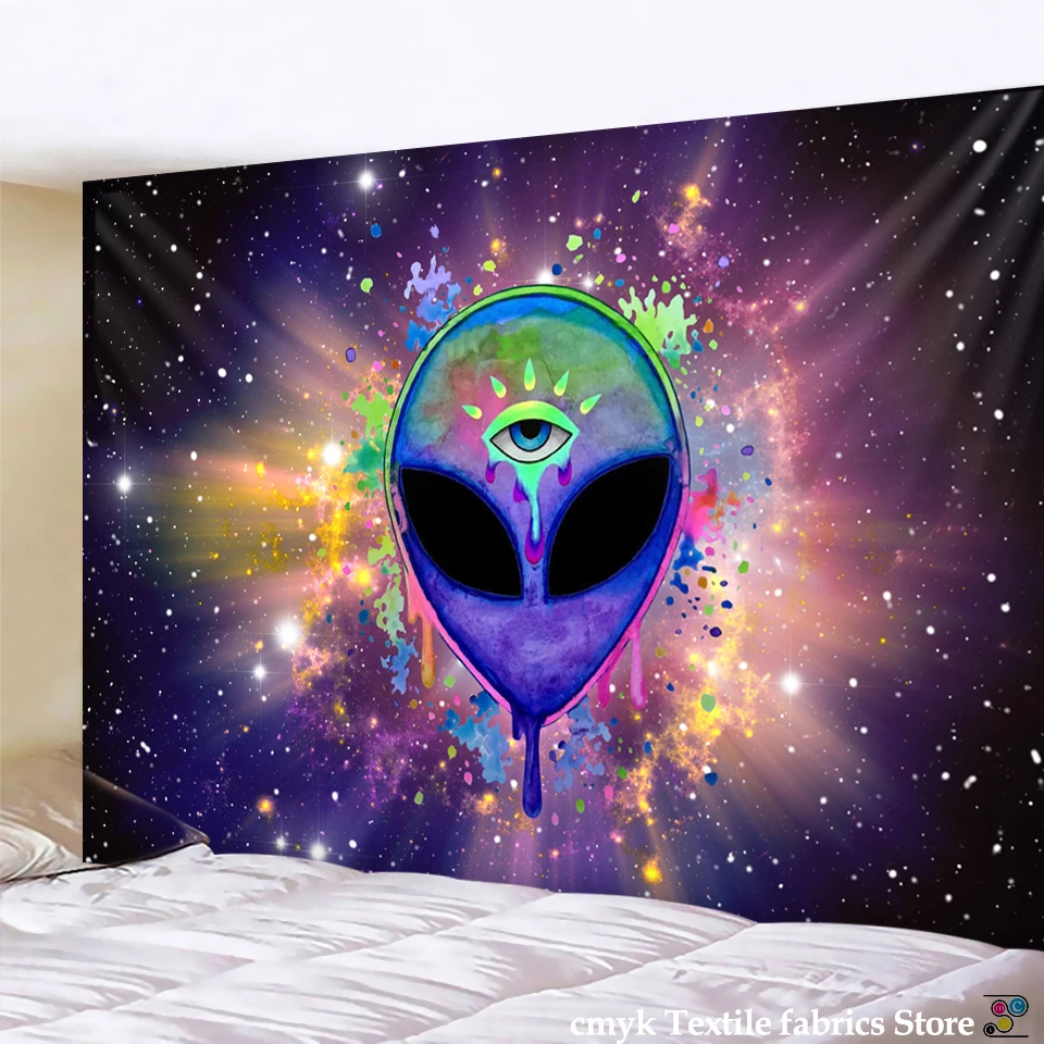 

Alien Witchcraft Tapestry Hippie Carpet Room Trippy Tapestry Wall Hanging Witchcraft tapiz Dropship hippie deco wall hanging