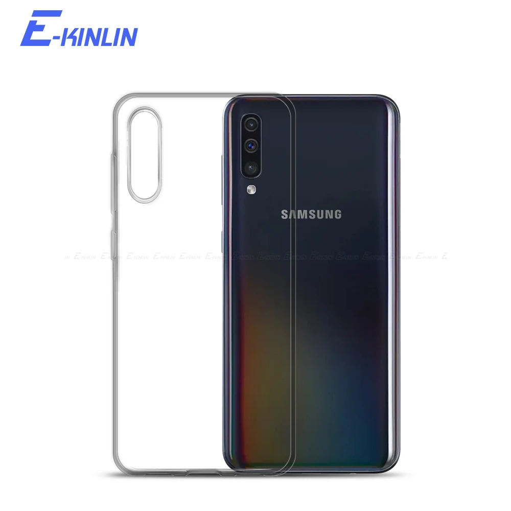 Прозрачный однотонный мягкий чехол для Samsung Galaxy A90 A80 A70 A60 A50 A40 A30 A20 A10 A7 A5 A3 A6 A8 плюс